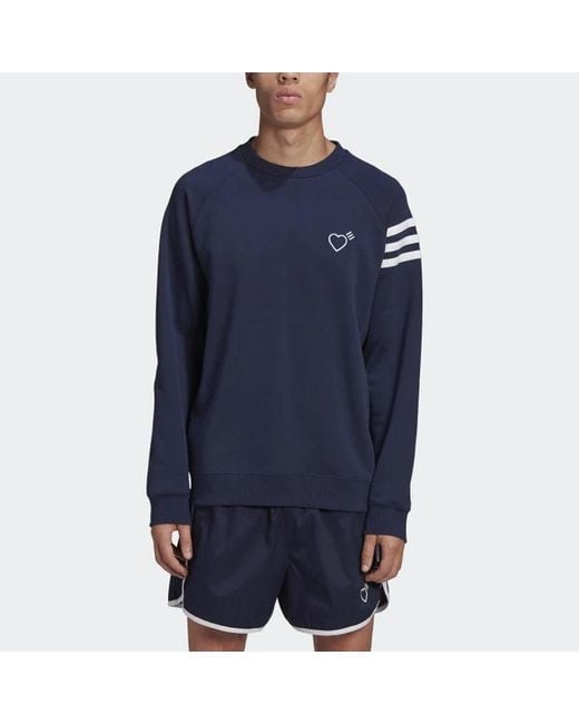 Adidas Blue Originals X Human Made Sweatshirt for men