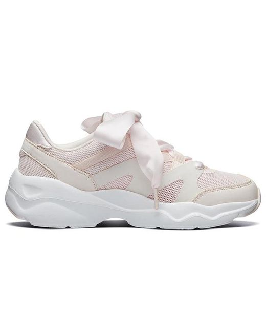 Skechers White (Wmns) D'Lites Airy Low Top Sneakers