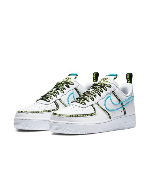 Nike Blue Air Force 1 '07 Premium 'Worldwide Pack for men
