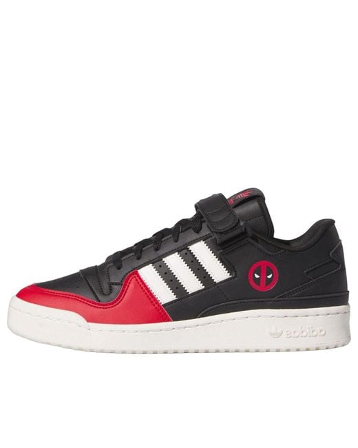 Adidas Black X Marvel Forum Low 'Deadpool' for men