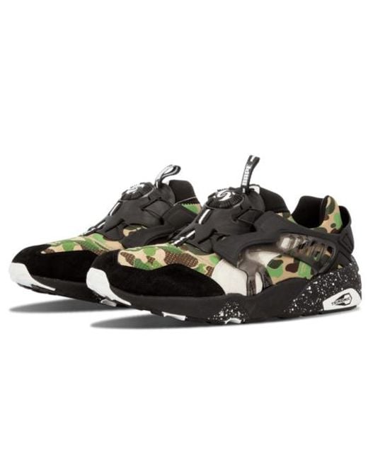 PUMA Black A Bathing Ape X Disc Blaze 'Camo' for men