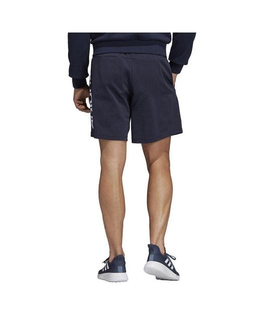 Adidas Blue E Lin Shrt Ft Logo Training Sports Shorts for men
