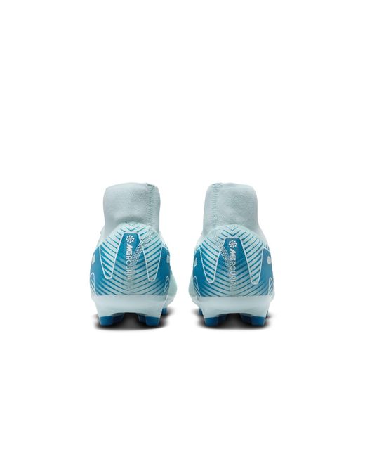 Nike Blue Mercurial Superfly 10 Academy Multi-Ground High-Top Soccer Cleats for men
