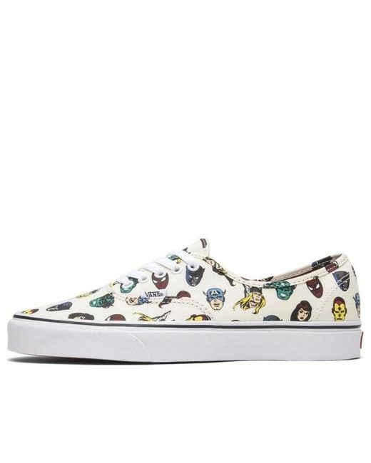 Vans White Marvel X Authentic 'Marvel Heads' for men