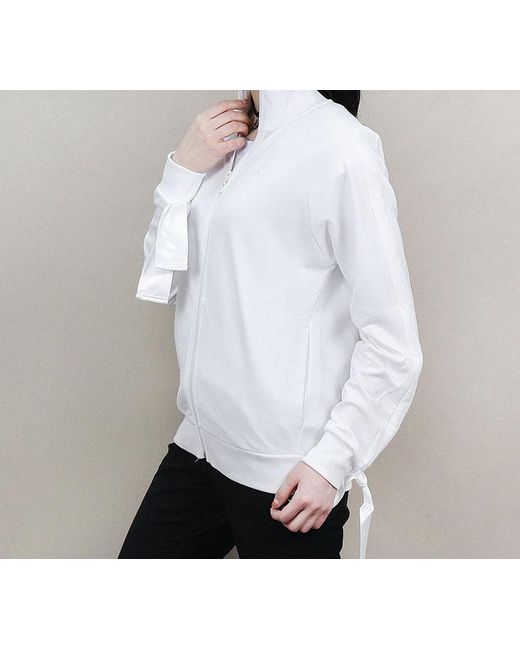 PUMA White (Wmns) Cuff Stand Collar Casual Jacket