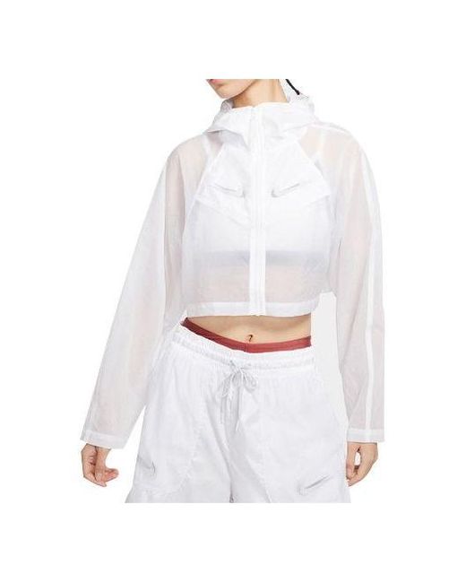 Nike White Sportswear Woven Jacket