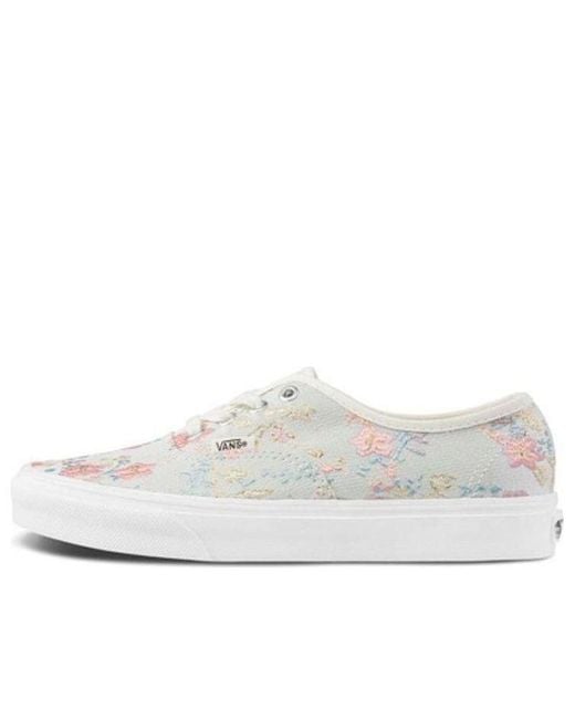 Vans White (Wmns) Authentic Skate Shoes 'Flower'