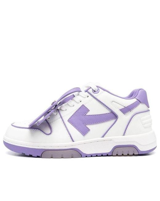Off-White c/o Virgil Abloh Purple Out Of Office Low-top Leather Sneaker