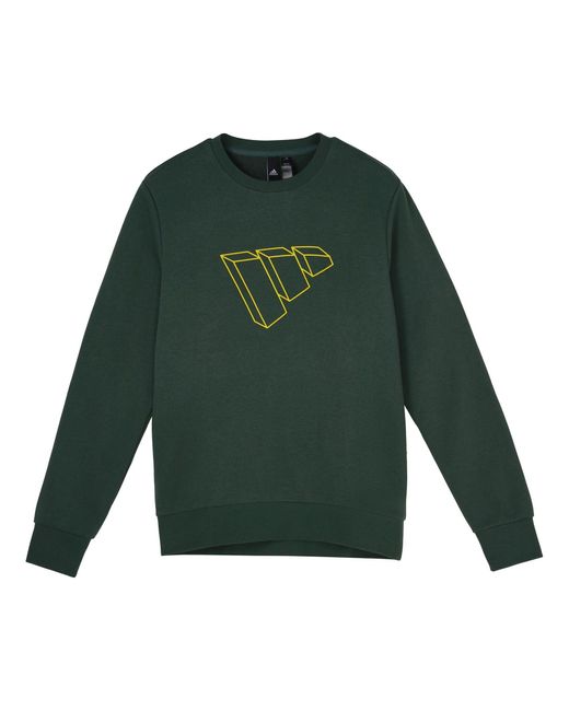 Adidas Green Fi Swt Ft Bos Casual Sports Round Neck Pullover for men