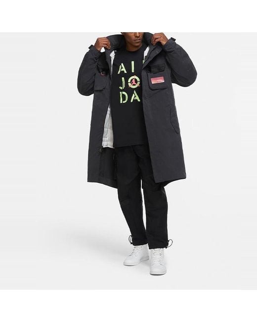 Nike Blue Hooded Long Jacket for men