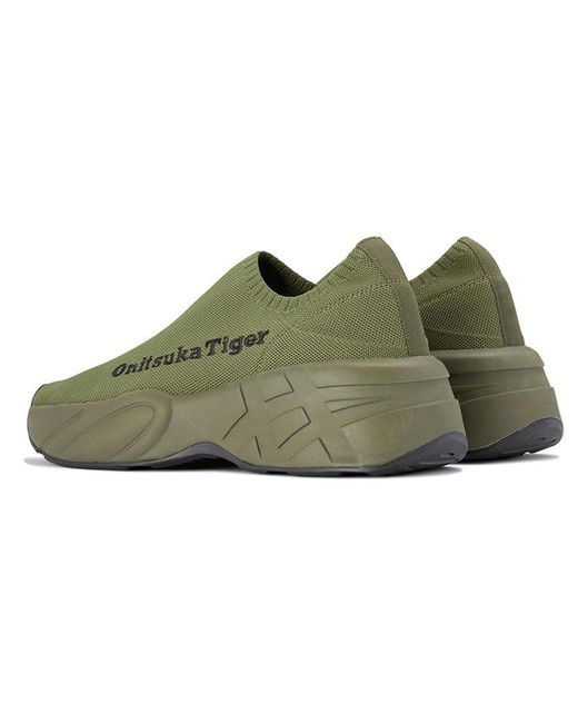 Onitsuka Tiger Green P-Trainer Knit Lo Shoes 'Smog' for men