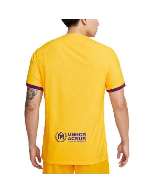 Nike Yellow Dri-Fit Adv Fc Barcelona 23-24 Match Fourth Soccer Jersey for men