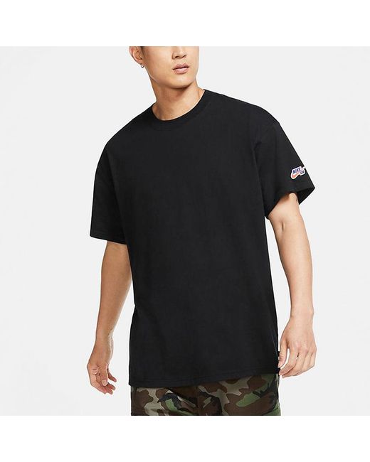 Nike Black Sb Skateboard Casual Sports Skateboard Round Neck Short Sleeve for men