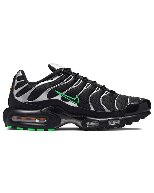 green and black air max plus