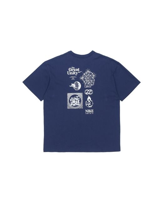 Nike Blue Great Unity Ss Tee Sports Short Sleeve for men