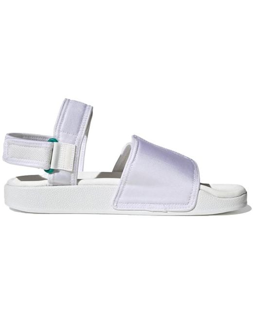 Adidas White Adilette Sandal 4.0 Scarlet True' for men