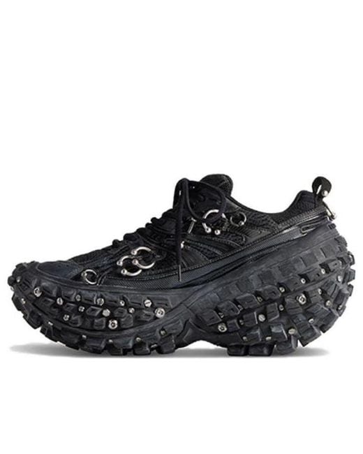 Balenciaga Black Bouncer Screw Sneakers Mesh And Nylon With Piercing' for men