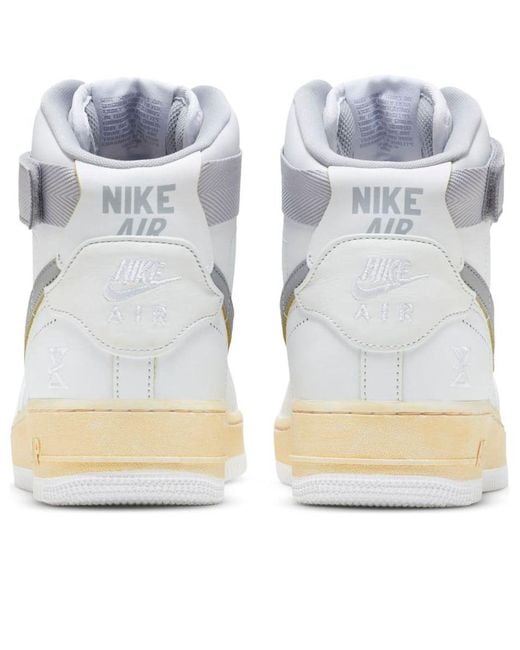 Nike White Air Force 1 High '07 Premium Wolf' for men