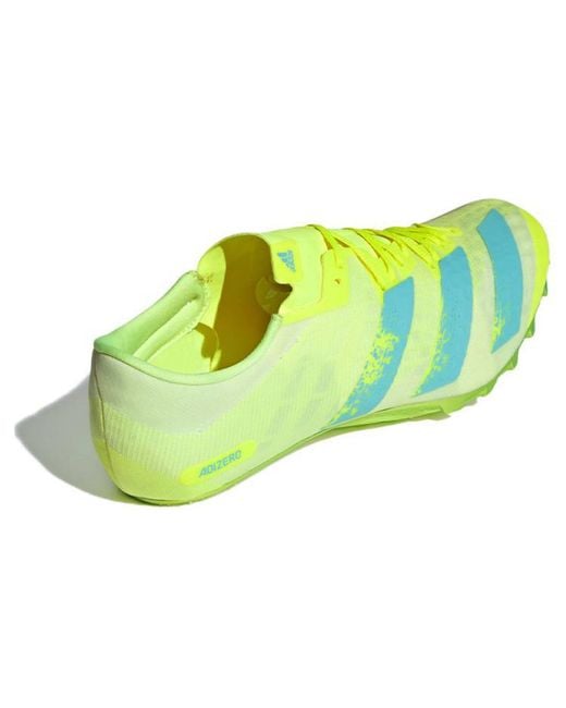 Adidas Yellow Adizero Prime Sprint Spikes for men