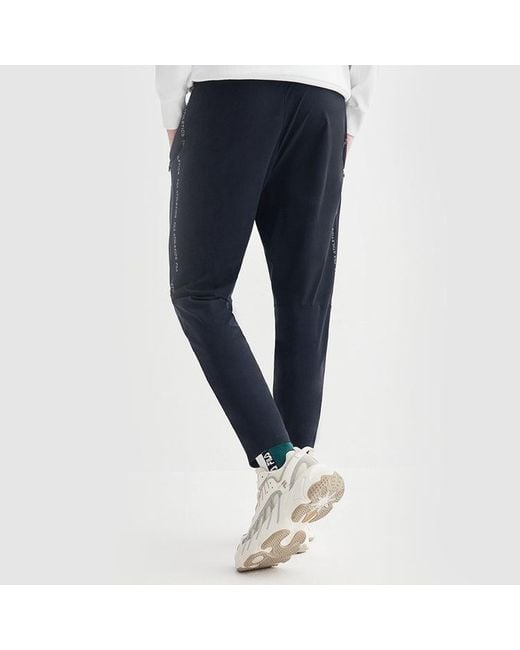Fila Black Side Alphabet Zipper Pocket Sports Pants for men