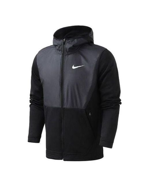 Nike Blue Splicing Hooded Stay Warm Sports Jacket for men