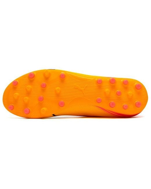 PUMA Yellow Ultra Match Mid Soccer Sneakers 'Sun Stream Sunset Glow' for men