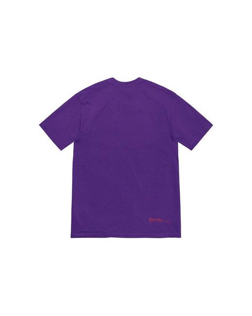 Supreme Purple Ss22 Week 8 Ralph Steadman Box Logo Tee for men
