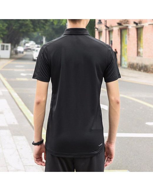 Adidas Black Training Sports Short Sleeve Polo Shirt for men