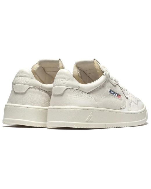 Autry White Medalist Low Nubuck for men
