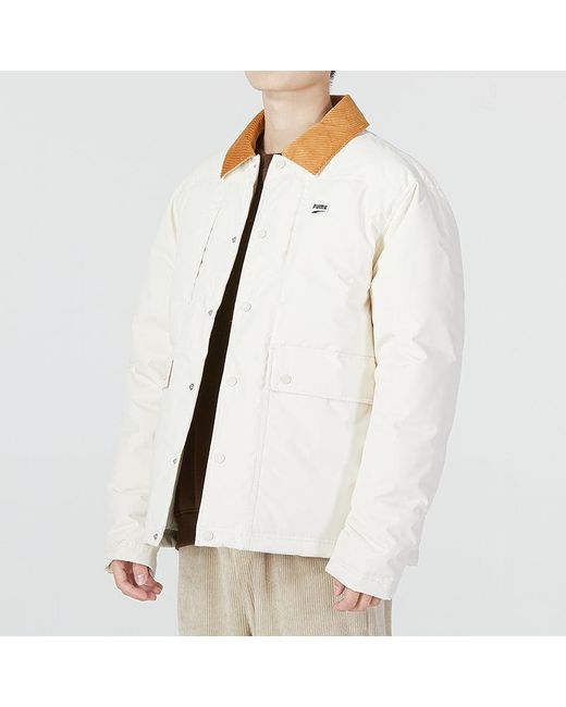 PUMA White Downtown Padded Jacket for men