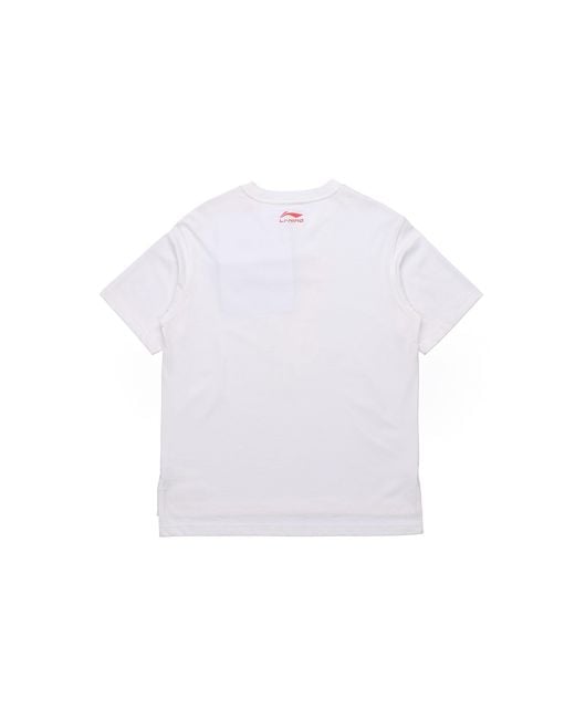 Li-ning White Dragon Boxer Graphic Paris Fashion Week T-Shirt for men