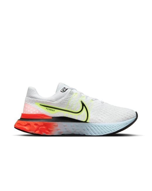 Nike White (Wmns) React Infinity Run Flyknit 3 Volt'