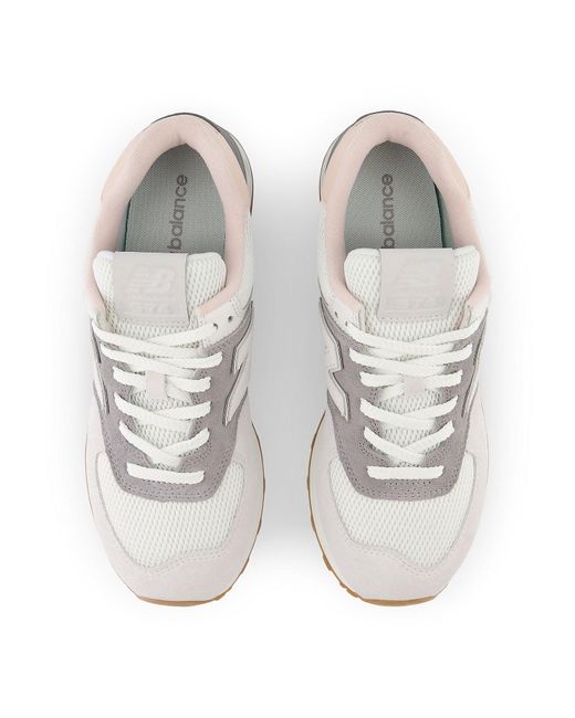 New Balance White 574 Lace Up Sneakers '' for men