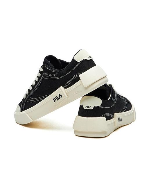 Fila Black Canvas Shoes for men