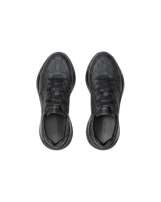 Gucci Black Gg Print Sneakers for men