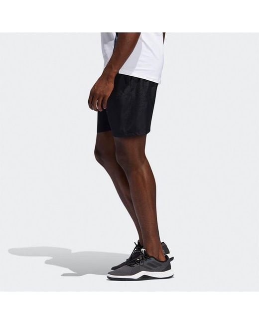 Adidas Black 3S Perf Wv Sho Training Shorts for men
