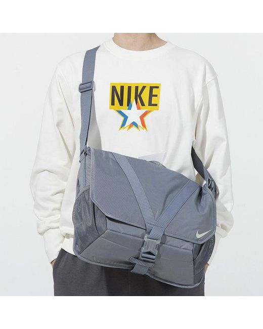 Nike Gray Sportswear Essentials Shoulder Bag 'Light' for men