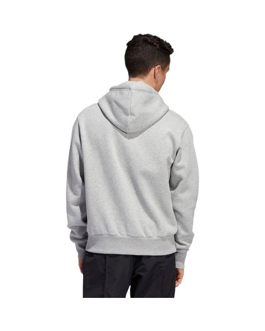 Adidas Gray Originals Skateboarding 4.0 Logo Hoodie 'Medium Heather' for men