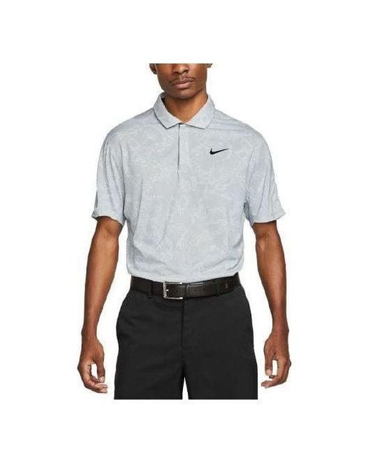 Nike Blue Tiger Woods Dri-Fit Adv Contour Print Polo Shirt for men