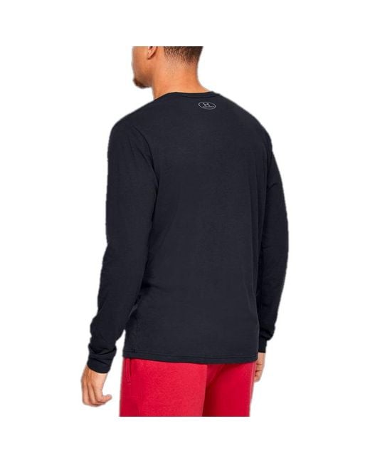 Under Armour Blue Sportstyle Left Chest Long Sleeve T-Shirt for men