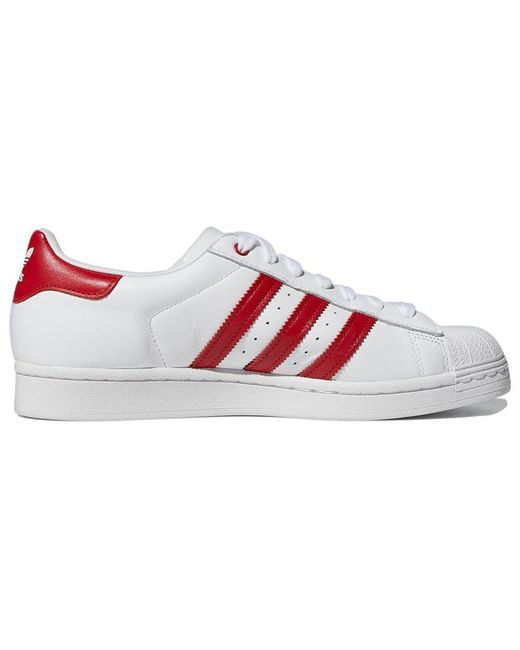 adidas Originals Adidas Superstar 'velcro Patches - White Scarlet' in Red  for Men | Lyst