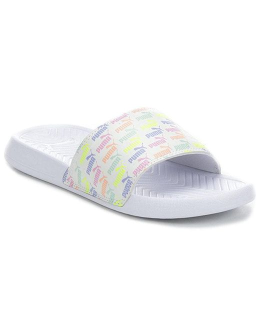 PUMA White Popcat Mini Logo for men