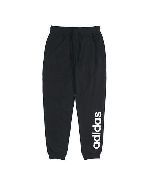 Adidas Black Neo Logo Knit Long Pants/Trousers for men