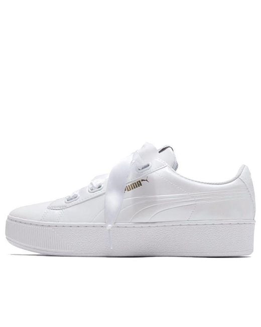 PUMA White (Wmns) Vikky Platform Ribbon