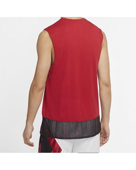 Nike Red Basketball Sleeveless Vest for men