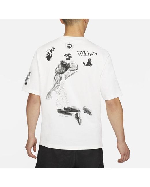 Nike White X Off- Mj T-Shirt Asia Sizing for men