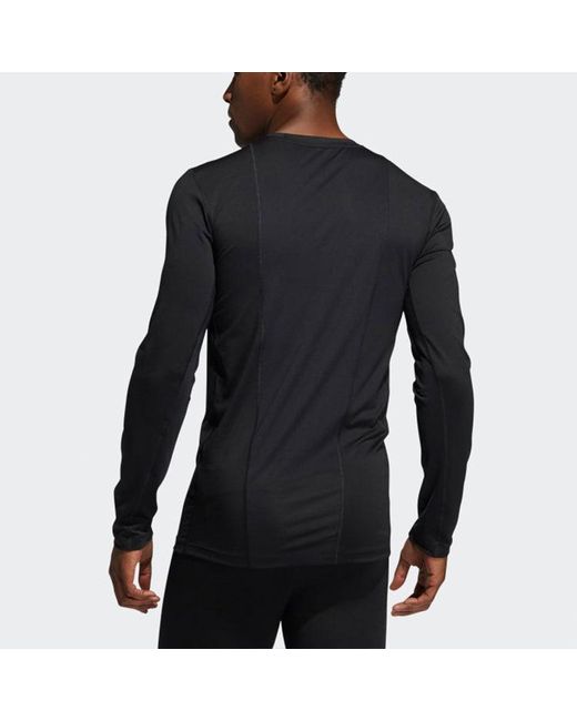 Adidas Black Tf Turf Ls Casual Sports Training Round Neck Long Sleeves for men