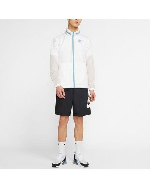 Nike Blue Sportswear Full-Length Zipper Cardigan Jacket for men