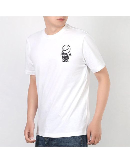 Nike White Sportswear Printing Short Sleeve 'Have A Day' for men