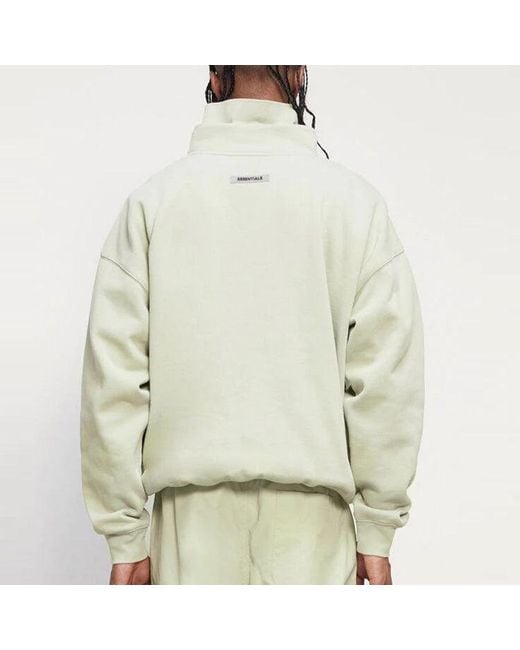 Fear Of God White Fw20 Mock Neck Sweatshirt 'Sage' for men